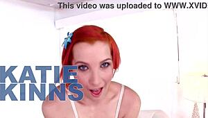 katie kinn's redhead deepthroat facefuck swallows huge load wow!