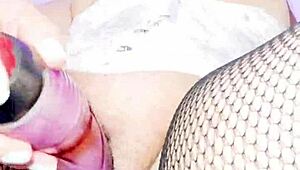 Latina Colombian STEPMOM with GIANT CAMELTOE MASTURBATES in LINGERIE for STEPSON in USA home