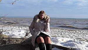 i love pissing outdoors smoking and flashing my hairy pussy no panties short skirt fat milf fetish public pawg asmr