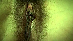 hairy horny pussy teased by big dick in extreme closeup 👅💦