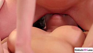 Big Tits Brunette Facesits Petite Lesbian GF Shaved Pussy Lick