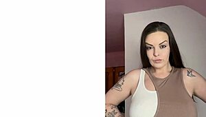 mature milf mistress demands worship at her tattooed tits altar in pov