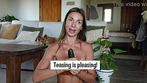Ever tried a femdom handjob tutorial like Roxy Fox uses cucumber on cock for explosive orgasm control?