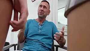 shy petite teen skyler storm skips college for hardcore family hot tub fuck with father-in-law