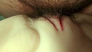 he casually slides into her big shaved pussy close-up like a real fuck doll with toys