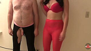 Will this small cock earn a cumshot from teasing Latina femdom?