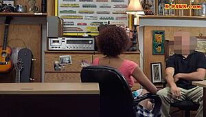 Why settle for less when big boobs ebony gets railed hard at the pawnshop spying cam?