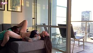 damn sunset creampie in la had me riding that big cock till i squirted everywhere