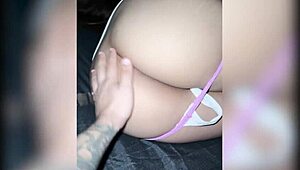 Waking petite latina stepsis for silent rough anal fuck while family sleeps around us.
