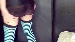 watch me fuck my boyfriend's ass with strapon till his cock explodes from anal