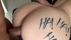 Two big-ass redheads swap husband's monster cock cowgirl to creampie