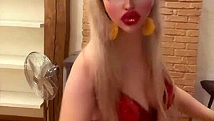 blonde belly dancer in glasses shakes to findom goaldigger's song