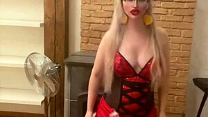 blonde belly dancer in glasses shakes to findom goaldigger's song