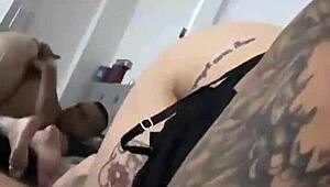 Colombian latina spreads big ass for boyfriend's deep vagina fingering