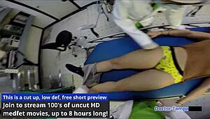 Behind scenes dr tampa humiliates lilly hall in hospital with gaping pussy exam