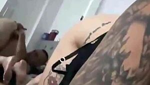 Colombian latina spreads big ass for boyfriend's deep vagina fingering