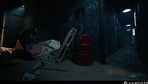 lesbian vampire mistress seduces street hobo girl ripping clothes for foot worship face sitting and wet pussy licking