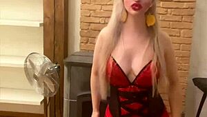blonde belly dancer in glasses shakes to findom goaldigger's song
