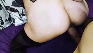 You won't believe this skinny milf whore in lingerie begging for real anal slut pounding