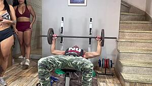 Ffm Gym Orgy With Big Natural Tits Deepthroat And Pussy Licking