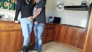 wanna see this quickie kitchen doggy pounding wet shaved pussy?