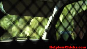 this stranded petite teen with small tits gets dominated rough cowgirl style in a stranger's van after bdsm car pickup