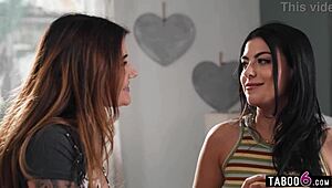 adria rae teaches inexperienced teen gal ritchie pussy licking basics