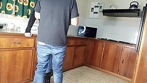 wanna see this quickie kitchen doggy pounding wet shaved pussy?