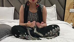 why chubby desi bhabhi big ass takes devar monster cock creampie?