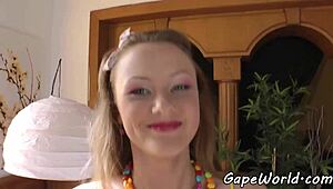 Euro babes gape asses rimming in wild threesome cumshot!
