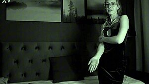 curvy blonde dances sexy dress flashing big pussy lips tight!