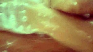 bbw with big tits teases fat ass in steamy shower