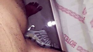 i shove my huge black cock into skinny white girl's pussy doggy then facing her