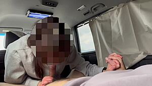 Petite Japanese Car Blowjob Creampie Exposed Window