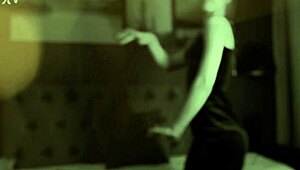 curvy blonde dances sexy dress flashing big pussy lips tight!