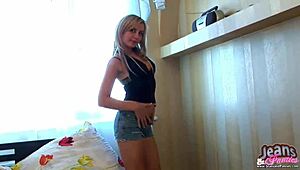 i love THESE JEANS hugging my petite skinny frame