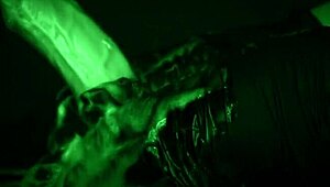 Gloved Solo Handjob With Sticky Slimy Latex Grip On Dildo Toy