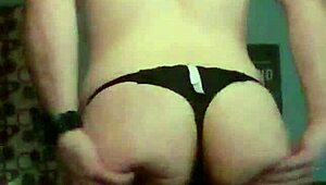 Chubby crossdresser twerks fat ass in panties