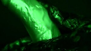 Gloved Solo Handjob With Sticky Slimy Latex Grip On Dildo Toy