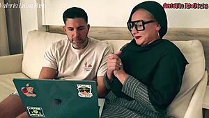 Hot muslim slut turns our lesson into haram doggystyle pussy pounding quickie