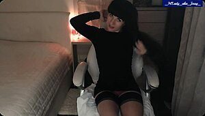 Mlady Jessy strips lingerie teases clit fingers pussy to creamy orgasm vibes 🔥👅💦
