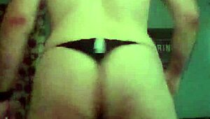 Chubby crossdresser twerks fat ass in panties