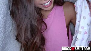 Fucking my cute Asian stepsis Vina Sky with Johnny Love 🍆😍💦