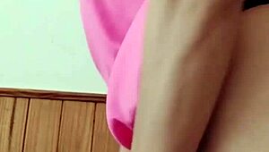 Gym milf latina shifts from casual to sporty lingerie showing big ass
