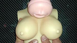 Kissy och Dollys ass-to-mouth anal med creampie på tuttar