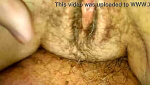 what's hiding in this hairy pov pussy licking closeup?