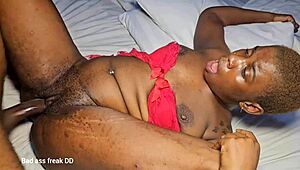 Lagos Ebony Stripper Licks Cum Off Big Black Cock After Ride