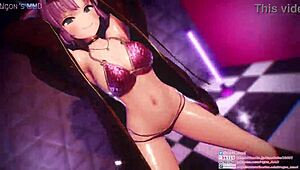 Yuka sways hips teasingly in her dynamic dance routine