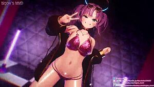 Yuka sways hips teasingly in her dynamic dance routine