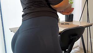 th massage girl she's always sucha slut for my monster cock during workouts!!
